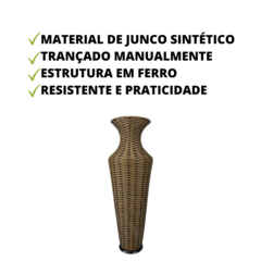 Kit 02 Vasos Urcas de Chão Decorativos Junco Sintético - comprar online