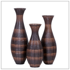 Trio de Vaso Ânfora e 1 Vaso Decorativo Ânfora 70 cm