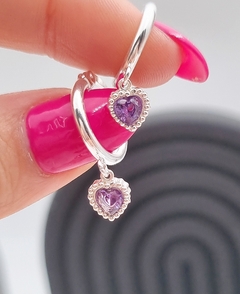 AROS CORAZON CONTORNO VIOLETA/AB