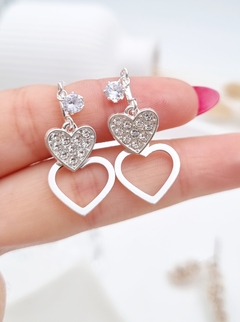 AROS COLGANTES CORAZÓN STRASS/AB - comprar online