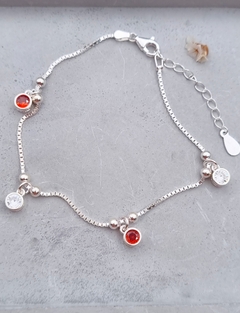 PULSERA VENECIANA CON COLGANTES/PLATA