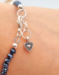 PULSERA AZUL CON DIJE /AB SILIRE