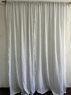 Juego de cortinas 2,55x 1,40 (2 paños) Gasa lisa de algodón - GiovaDeco