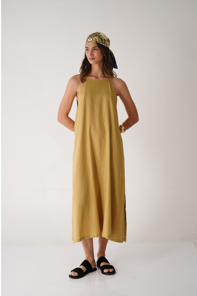 Vestido largo lino sale