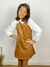 Vestido infantil trapézio veludo cotelê caramelo na internet