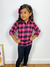 Camisa infantil xadrez rosa pink flanela - Ticotô - Roupas infantis