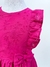 Vestido infantil de laise pink rosa bordado floral com barrado e babados e laços tam 1 a 8 anos Isabela na internet
