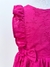 Vestido infantil de laise pink rosa bordado floral com barrado e babados e laços tam 1 a 8 anos Isabela - comprar online