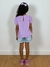 Blusa bata lilás gola boneca manga curta bordado pipoca bolinha - loja online