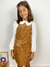 Vestido infantil trapézio veludo cotelê caramelo - comprar online