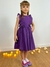 Vestido infantil de laise roxo bordado ramos com babados e laço Tam 6 meses a 6 anos Isabela na internet