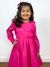 Vestido infantil menina manga longa pink com babados Cora na internet