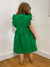 Vestido infantil menina regata verde com babados e laço Isabela na internet