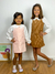 Vestido infantil trapézio veludo cotelê caramelo - loja online