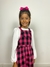 Salopete vestido infantil xadrez flanela pink e preto na internet