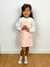 Imagem do Vestido infantil trapézio veludo cotelê rosa claro