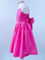 Vestido infantil menina alça rosa chiclete com cinto laço decote reto saia rodada Livia na internet