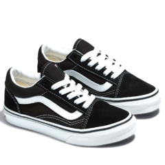 TÊNIS VANS OLD SKOOL INFANTIL BLACK/TRUE WHITE - comprar online