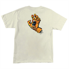 CAMISETA SANTA CRUZ ARCH CHECK HAND - BEGE - comprar online