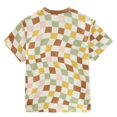 CAMISETA INFANTIL VANS CHECKER PRINT OFF WHITE/MULTICOR - comprar online