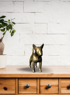 Escultura Geométrica Bull Terrier - Impressão 3D - comprar online