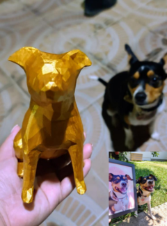 Escultura Vira-lata SRD Personalizada do Seu Pet- Impressão 3D - loja online