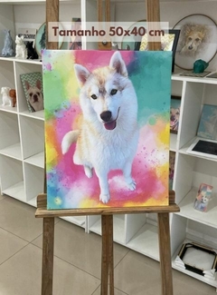 Quadro pet personalizado - Tela Canvas M