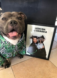 Quadro Pet Personalizado G com Moldura e Vidro - comprar online