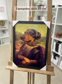 Quadro Pet Personalizado G com Moldura e Vidro