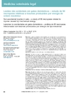 Lesões não acidentais em gatos domésticos - estudo de 90 necropsias relativas a traumas produzidos por energia de ordem mecânica