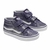 Tênis Vans SK8-Mid Tinsel Suede Purple True White Infantil, com design em roxo e fechos de velcro.