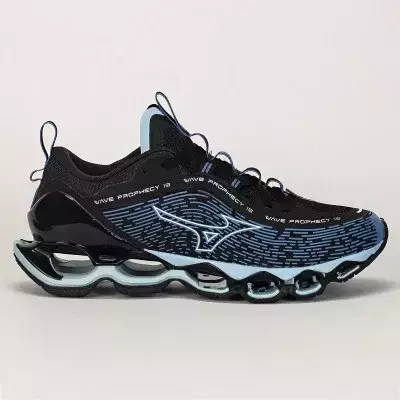 Mizuno wave preto e azul sales