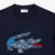 Camiseta de Algodão Pesado com Estampa de Crocodilo - Azul Marinho - comprar online