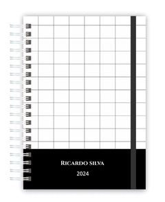 AGENDA 2024 Quadriculado Preto e Branco