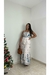 Imagem do Vestido Longuete com estampa bordada - branco