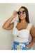 Cropped Branco em Laise