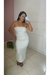 Vestido Midi em tricot tomara que caia - branco en internet