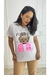 Blusa T-shirt Ursinho Fashion - Rosa Poá | Roupas Femininas para mulheres modernas