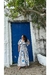 Vestido Longo Estampa Flor Azul Leblon na internet