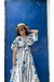 Vestido Longo Estampa Flor Azul Leblon - Rosa Poá | Roupas Femininas para mulheres modernas