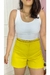 Short Alfaiataria cintura alta - Amarelo lima - tienda online