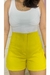 Short Alfaiataria cintura alta - Amarelo lima - tienda online