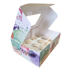 CAJA PARA CUPCAKE CON CUNA X 12 - comprar online