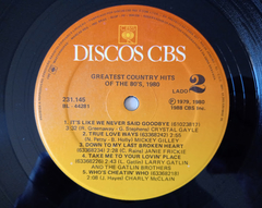 Coletânea - Greatest Country Hits Of The 80', 1980 - Discos The Vinil