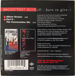 Backstreet Boys - All I Have To Give - comprar online