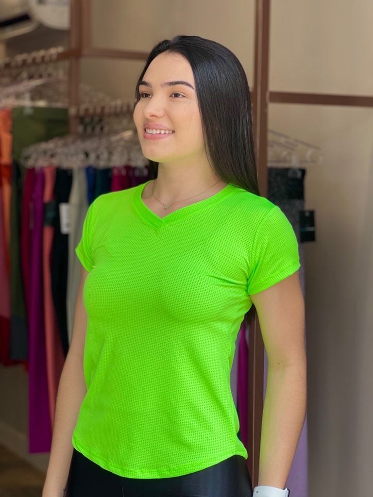 Blusa verde neon dry fit Comprar em USE POWER