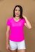 Blusa dry fit poliamida rosa neon