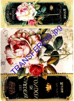 Lamina Transferencia A4, Color ¨ Rosas ¨ Cód: 248 , TTS
