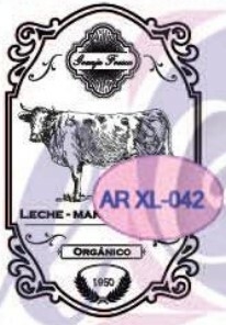 Sello Etiqueta ¨ Vaca¨ Cód: AR XL 042 , A. Laser