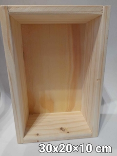 Cajón de madera Pino, 30x20x10 cm